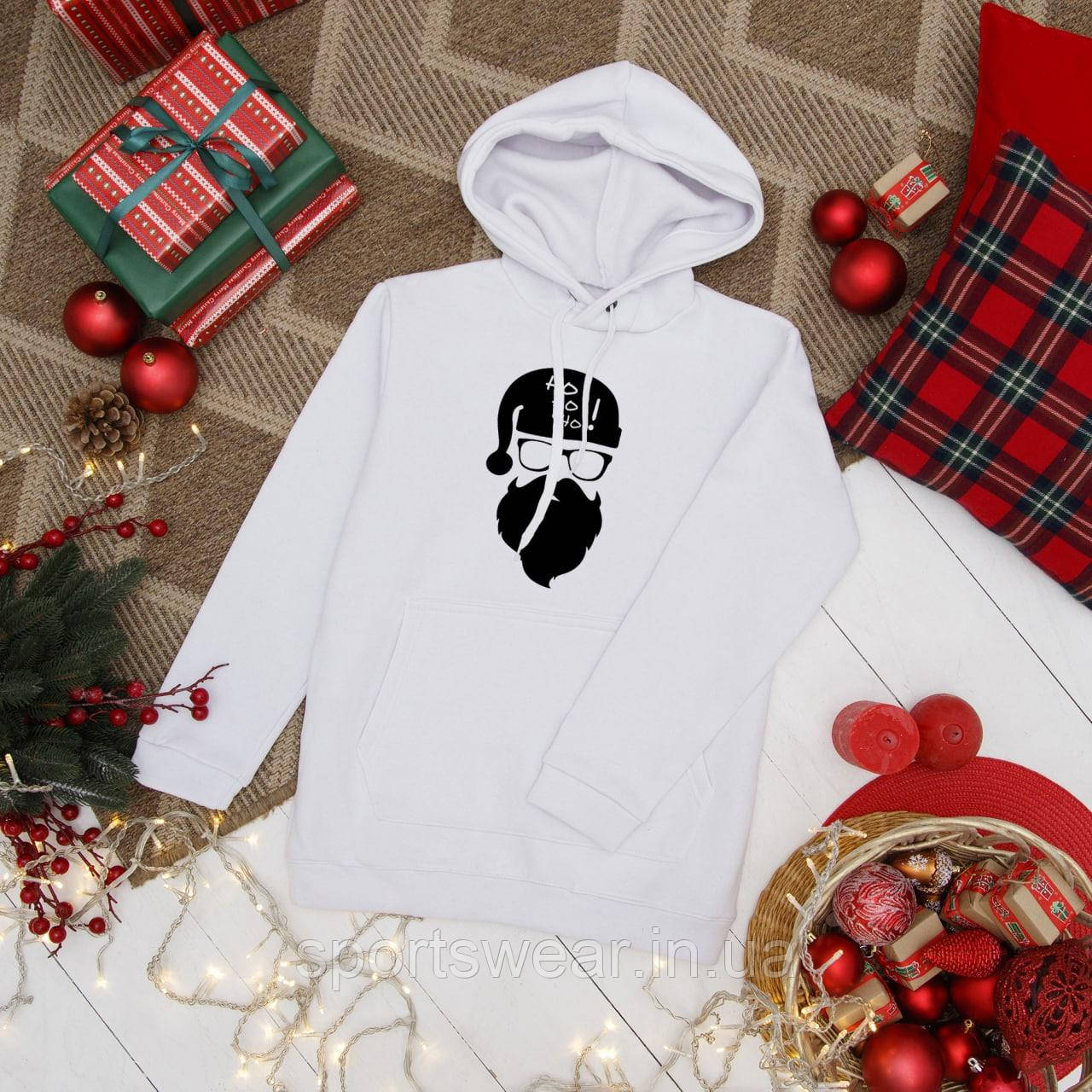 Худи на Новий Рік Санта на подарок Светр з новорічними атрібутами Кенгуру тепле чоловіча жіноча Одежа на Різдво святковий Одяг, фото 1