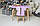 Фіолетовий прямокутний столик і стільчик дитячий метелик. Фіолетовий дитячий столик, фото 6