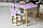 Фіолетовий прямокутний столик і стільчик дитячий корона. Фіолетовий дитячий столик, фото 4
