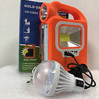 ВІДЕО-Система автономного освітлення із сонячною панеллю 6399А+лампа+Power bank