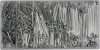 Шплінти прямі різних розмірів YATO, набір 1000 шт.