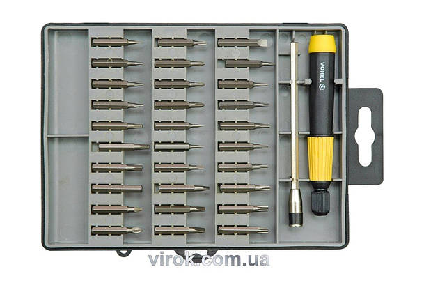 Набір насадок викруткових спеціальних VOREL : 30 насадок, подовжувач, тримач. Компл. 32 Од. [10/20], фото 1