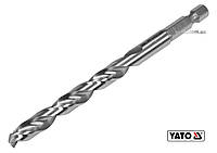 Свердло по металу YATO: HSS6542, Ø=8мм, HEX-1/4", l=117/75мм,для нержав.,конструкт.,легов.сталі(DW)