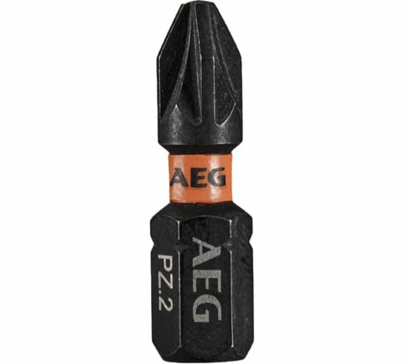 Насадки викруткові ударостійкі AEG: PZ2, l= 25 мм, 3 шт., фото 4