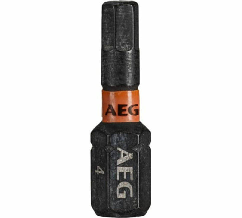 Насадки викруткові ударостійкі AEG: HEX 4, l= 25 мм, 3 шт., фото 4