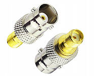 Адаптер антенний SMA Female - BNC Female з'єднувач перехідник для антени, рації, подовжувачів, роутера, фото 3