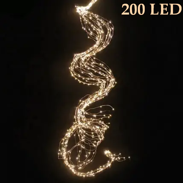 Світлодіодна гірлянда Кінський хвіст крапля роси X-MAS Horsetail 200 Led Warm White, фото 1