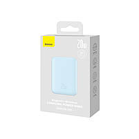 Зовнішній акумулятор з бездротовою зарядкою Baseus Magnetic 20W 6000mAh для iPhone 12/13/14/15 Blue, фото 4