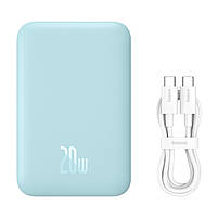 Зовнішній акумулятор з бездротовою зарядкою Baseus Magnetic 20W 6000mAh для iPhone 12/13/14/15 Blue, фото 6