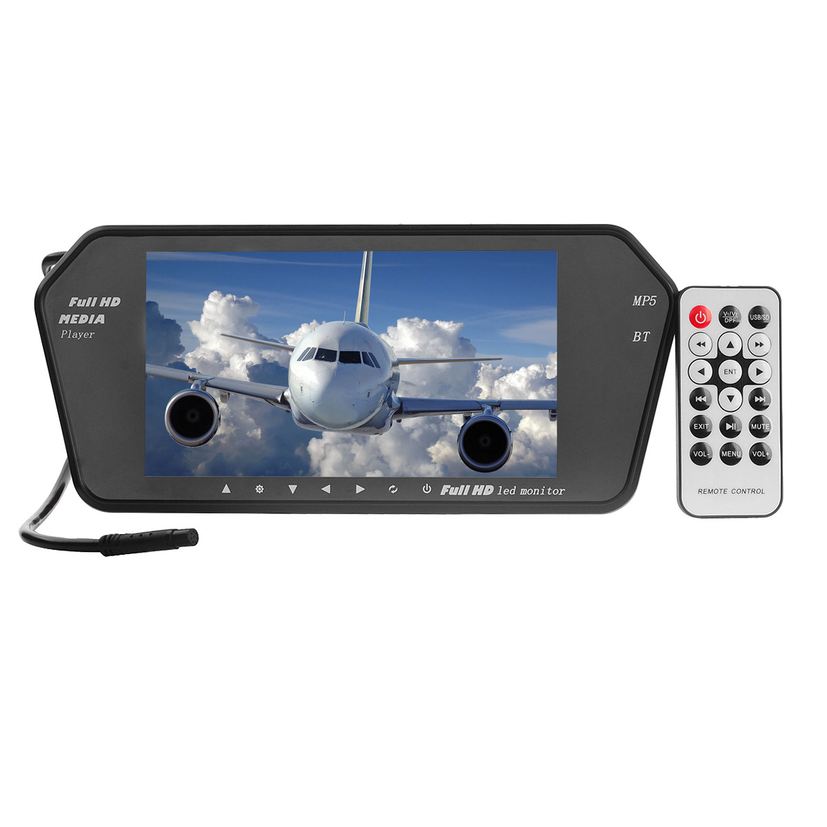 Монітор для камери заднього огляду на дзеркало 7" 719 BT/USB/TF/MP5, фото 1