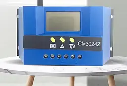 Контролер заряду акумуляторів CM3024Z 30 А, для сонячних панелей, систем + USB лампа в ПОДАРУНОК!!!