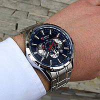 Наручные мужские часы Curren кварцевые часы наручные и карманные каррен металические серебрянные