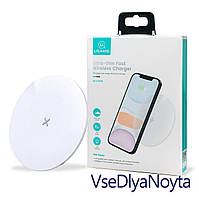 Беспроводное зарядное устройство Usams US-CD149 Ultra-thin Fast Wireless Charger 15W White