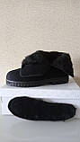 Жіночі зимові теплі чоботи-валянки бурки УГГИ короткі на липучці чорні 39р = 25.1 см, фото 8