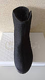 Жіночі зимові теплі чоботи-валянки бурки УГГИ короткі на липучці чорні 39р = 25.1 см, фото 4