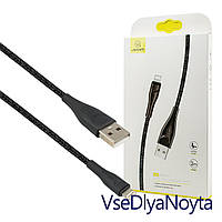 Кабель Usams US-SJ394 U41 Lightning Braided Data and Charging Cable 2m Black