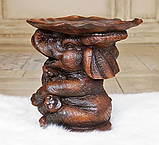 Піала на підставці у вигляді слона з полістоуну коричнева, фото 9