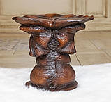 Піала на підставці у вигляді слона з полістоуну коричнева, фото 10