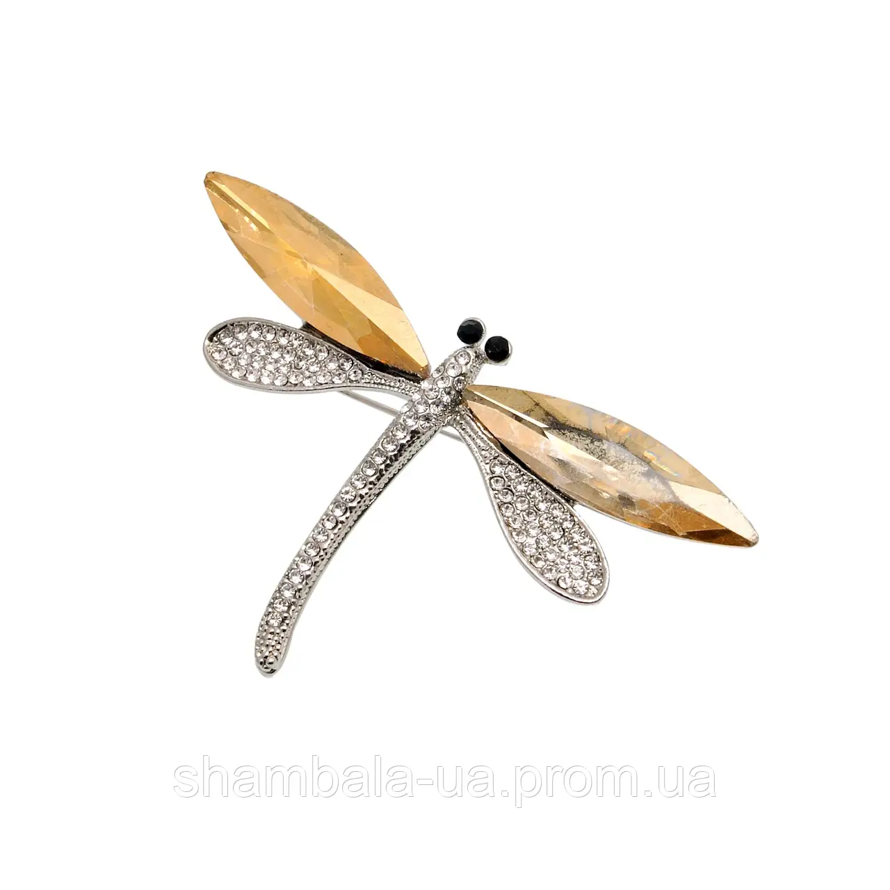 Брошка Fashion Jewerly "Стрекоза зі стразами" (051888)