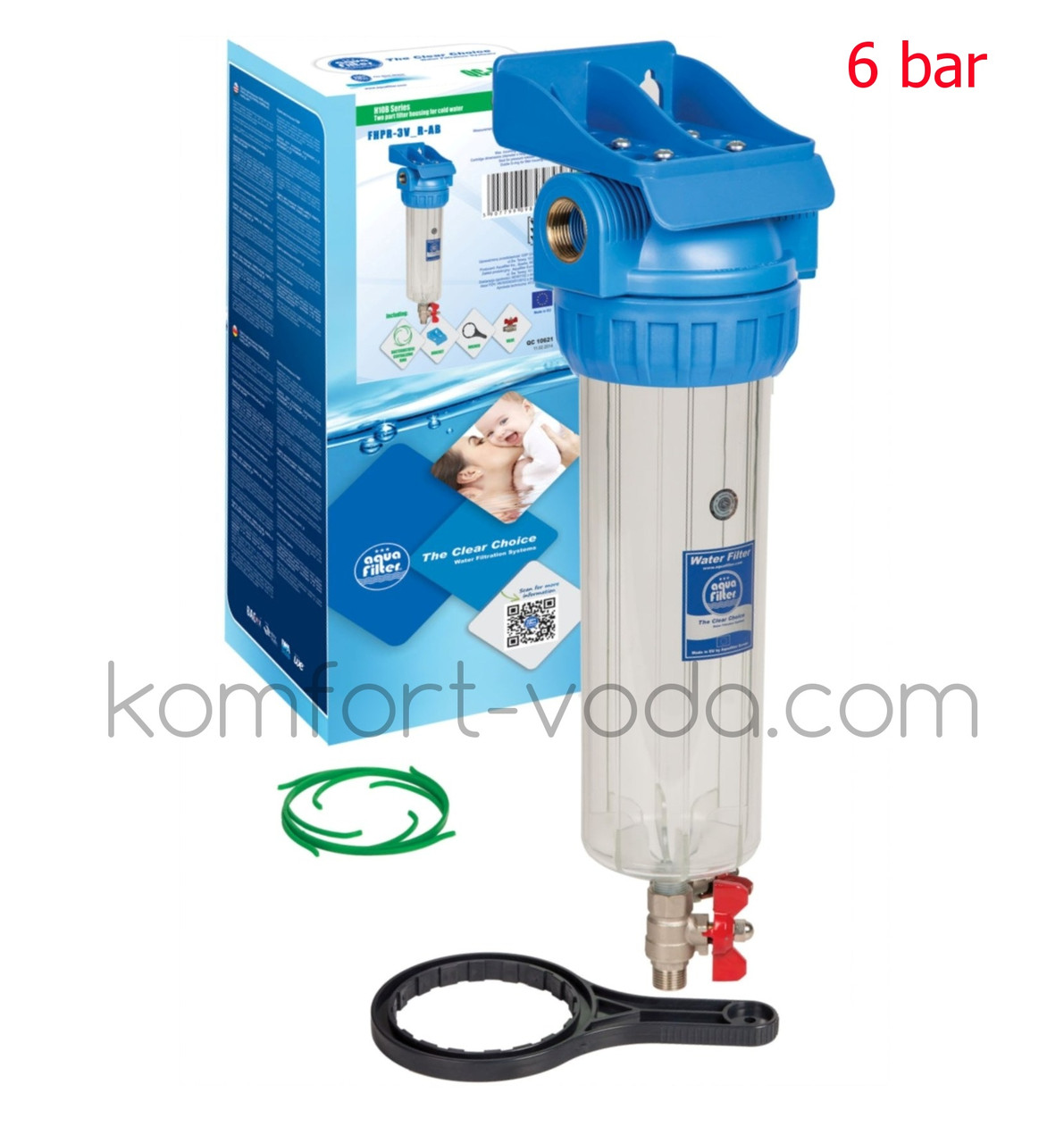 Фильтр с промывкой Aquafilter FHPR12-3V_R, 1/2" - фото 2 - id-p288382442