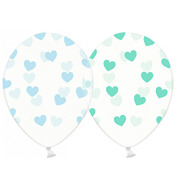 Повітряні кулі "Hearts" (6 шт.), Польща, діаметр 30 см