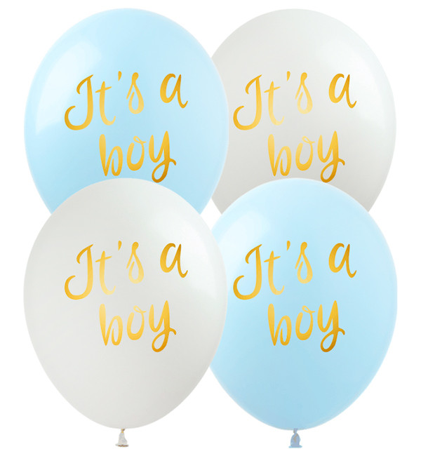 Повітряні кулі "It's a boy" (10 шт.), Італія, Ø 30 см