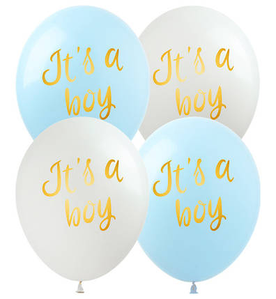 Повітряні кулі "It's a boy" (10 шт.), Італія, Ø 30 см, фото 1