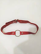 Кляп Leather O-Ring Gag, Red