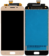 Дисплей модуль тачскрин Samsung G570 Galaxy J5 Prime золотистый OEM отличный