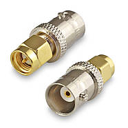 Перехідник антенний SMA Male - BNC Female з'єднувач коннектор адаптер для антени, подовжувачів, радіостанцій, фото 2
