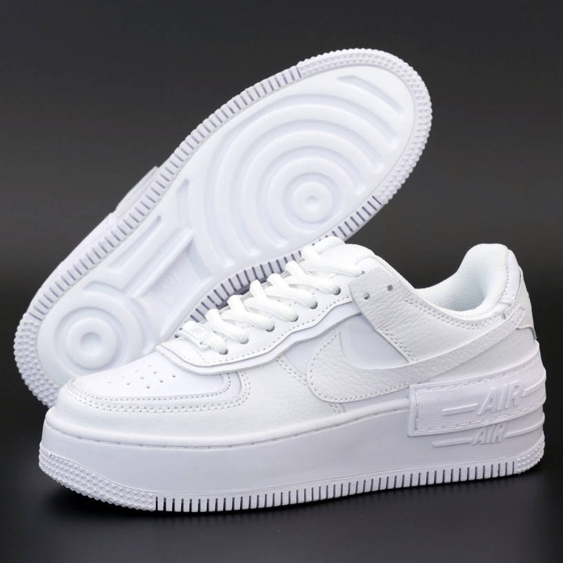 

Женские кроссовки Nike Air Force 1 Shadow, кожа, белый, Вьетнам