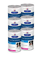 Упаковка влажного корма HILL'S PRESCRIPTION DIET d/d Food Sensitives для собак с уткой 370г 6шт