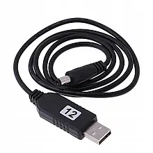 Кабель USB-DC для роутера 12 V, живлення від PowerBank, перетворювач 5V на 12 V, роз'єм DC 5.5x2.1