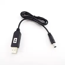 Кабель USB-DC для роутера 9V, живлення від PowerBank, перетворювач 5V на 9V, роз'єм DC 5.5x2.1