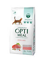 Сухой корм Optimeal для стерилизованных кошек с высоким содержанием говядины и сорго 1.5 кг
