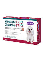 Жевательная таблетка Simparica TRIO от глистов, блох и клещей для собак весом от 2,5 до 5 кг 1 шт