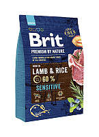 Сухой корм Brit Premium Dog Sensitive Lamb для собак с чувствительным пищеварением с ягненком 3 кг