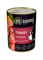 Влажный корм Savory для взрослых собак с индейкой 400 г