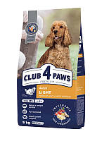 Сухой корм Club 4 Paws (Клуб 4 Лапы) Light для контроля веса собак средних и больших пород 5 кг