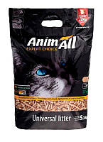 Наполнитель для кошачьего туалета AnimAll Древесный впитывающий 5.3 кг (17 л)