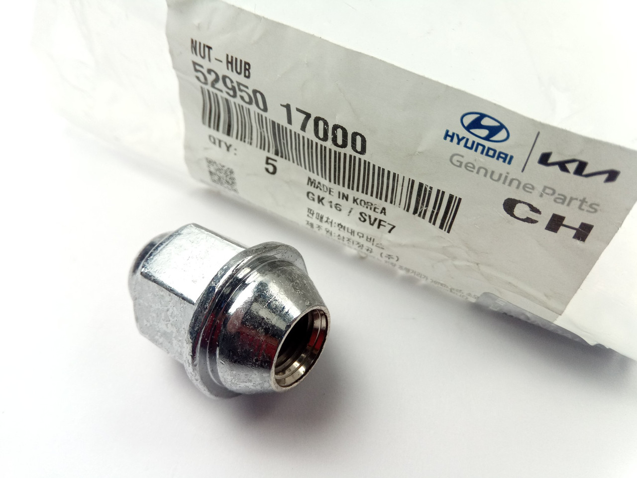 Гайка колеса Hyundai/KIA, MOBIS (5295017000) М12 закрытая (52950-17000 ...