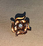 Ніжна крихітна золотиста брошка- квітка від студії LadyStyle.Biz, фото 5