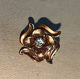 Ніжна крихітна золотиста брошка- квітка від студії LadyStyle.Biz, фото 6