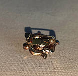 Ніжна крихітна золотиста брошка- квітка від студії LadyStyle.Biz, фото 7