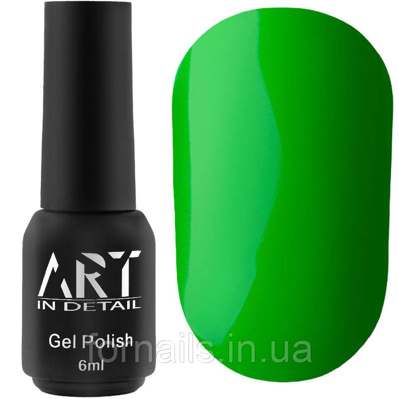 Гель-лак ART NEON N006 (зелений, неоновий), 6 мл, фото 1