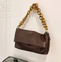 Модна Сумка жіноча багет з великої ланцюгом на плече
