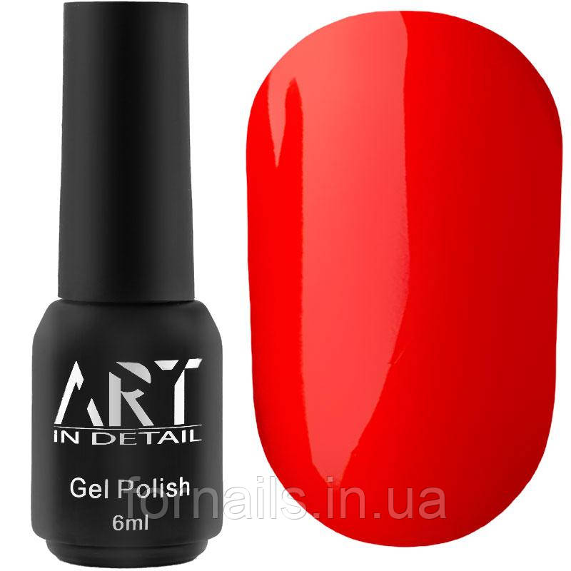 Гель-лак ART NEON N003 (червоно-жовтогарячий, неоновий), 6 мл