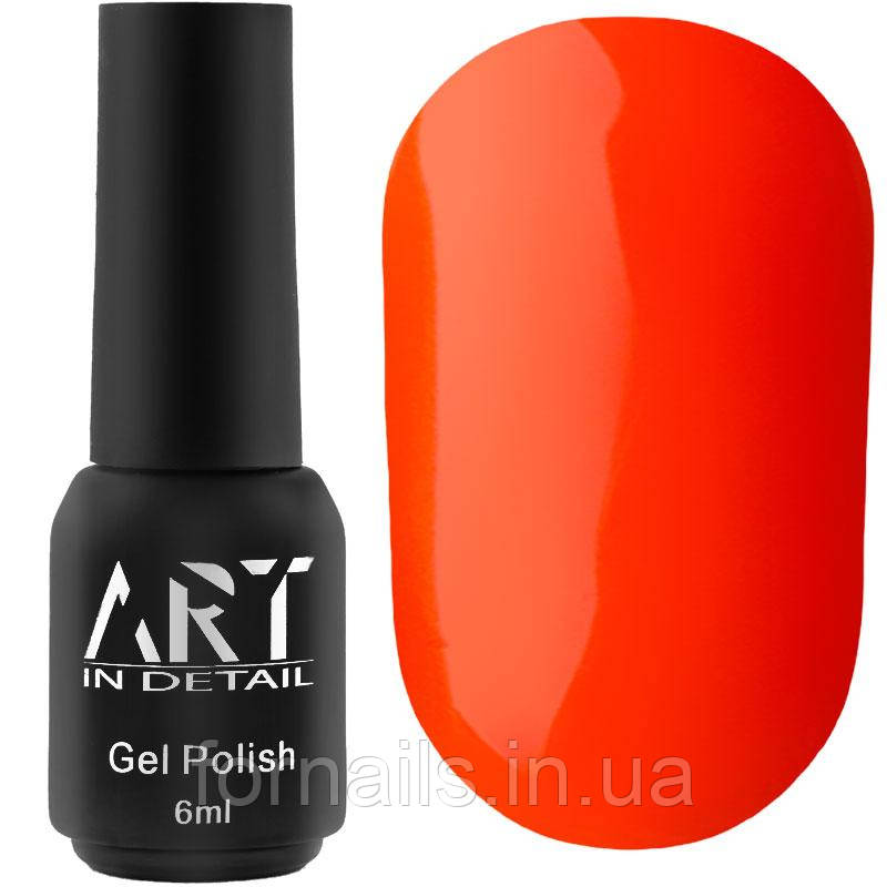 Гель-лак ART NEON N005 (коралово-оранжевий, неоновий), 6 мл