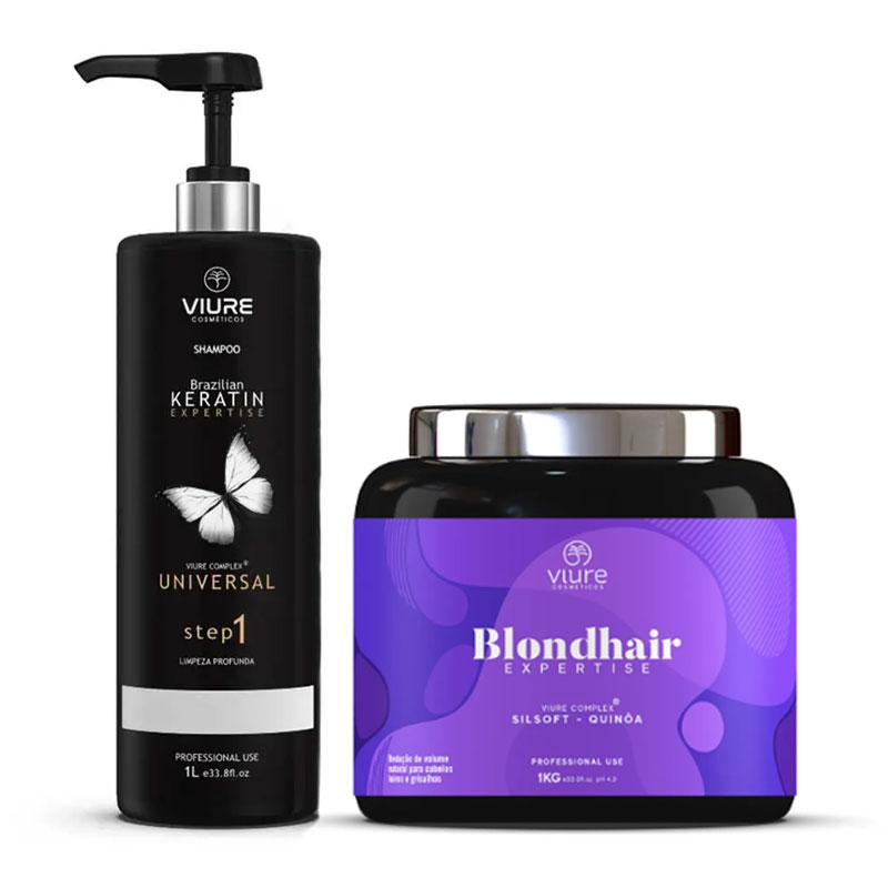 Фіолетовий ботекс Viure BlondHair Expertise для світлого волосся набір 2х1000 мл