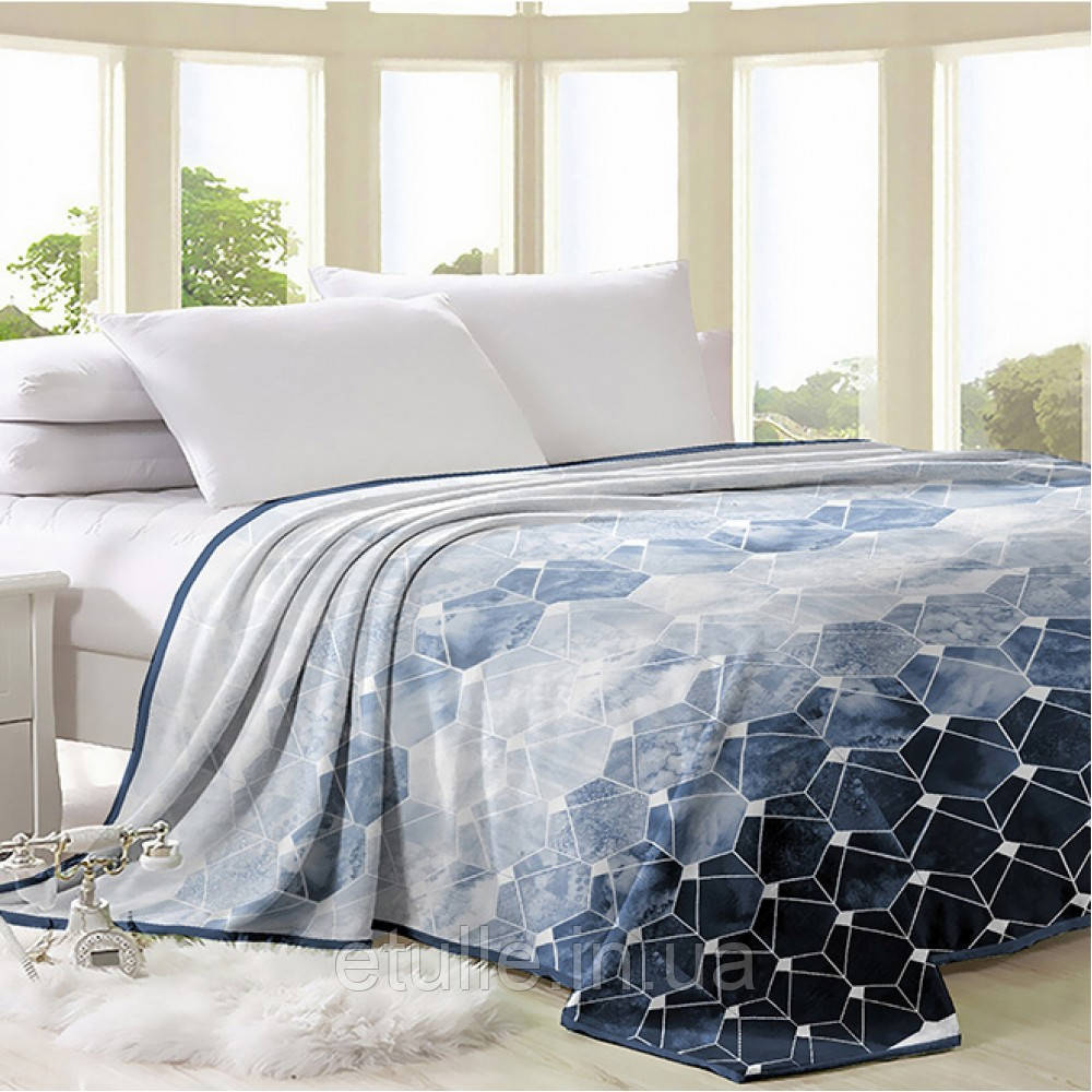 Плед Флисовый Mosaic ТМ Emily Синий 220х240 См — Купить Недорого на ...